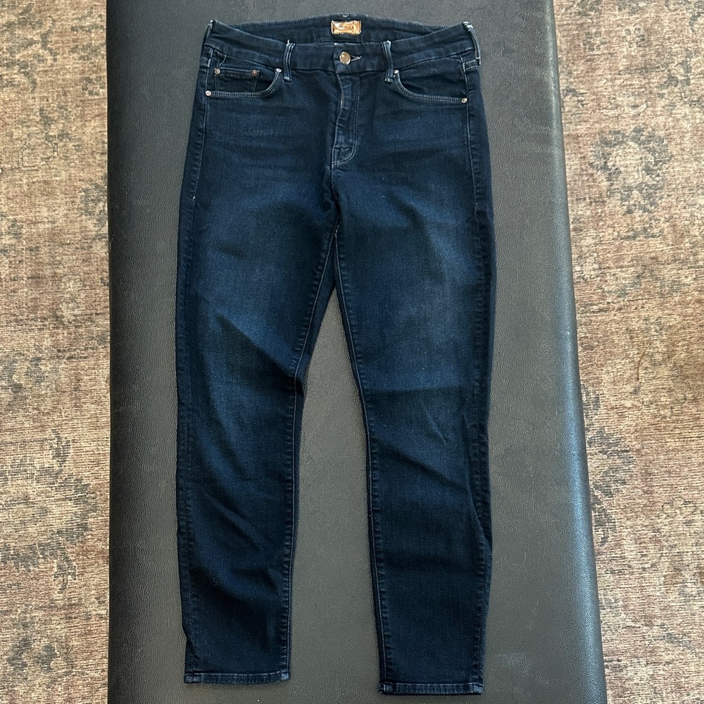 MOTHER Deep Indigo Skinny Jeans